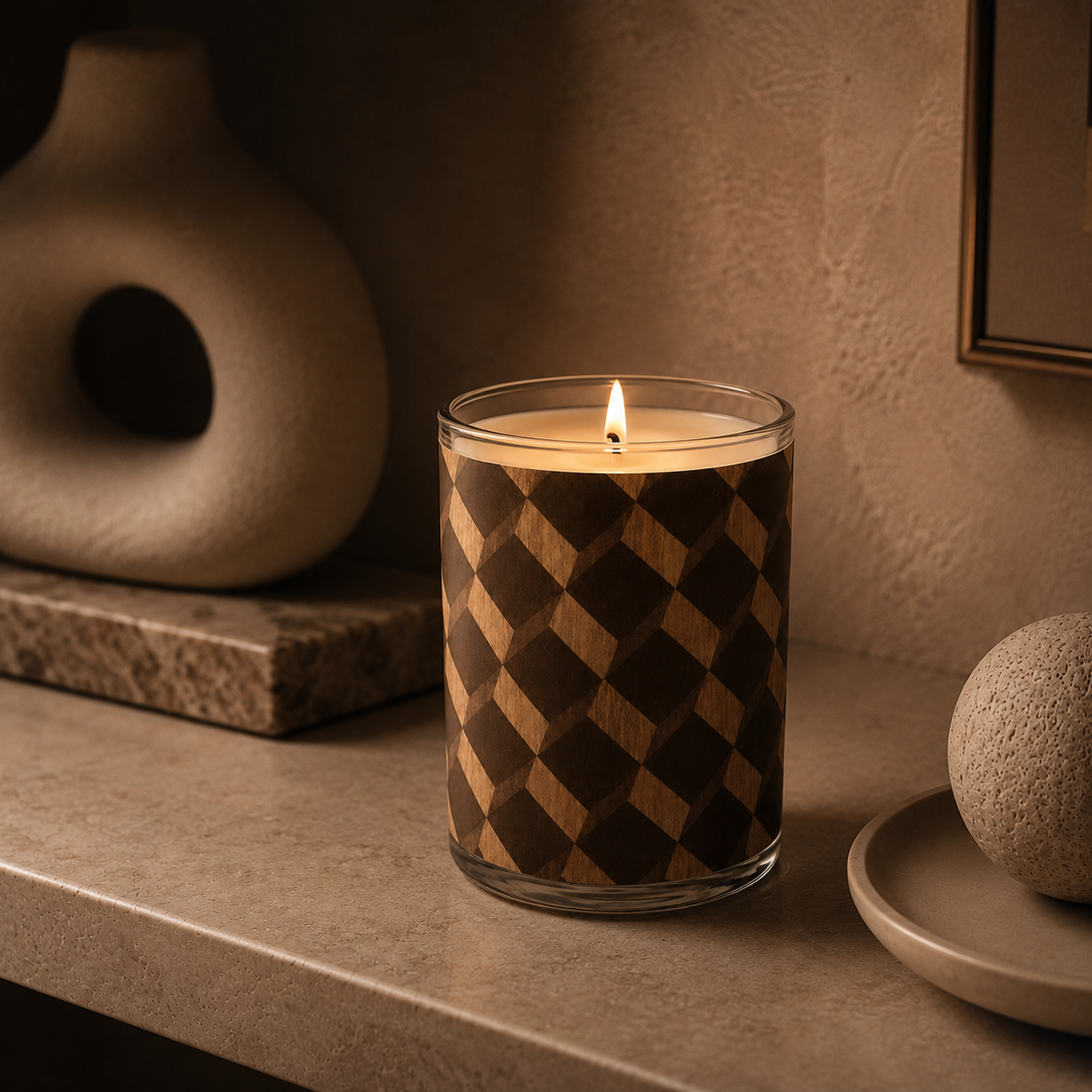 No. 21 Hypnotic Wood Wrapped Candle