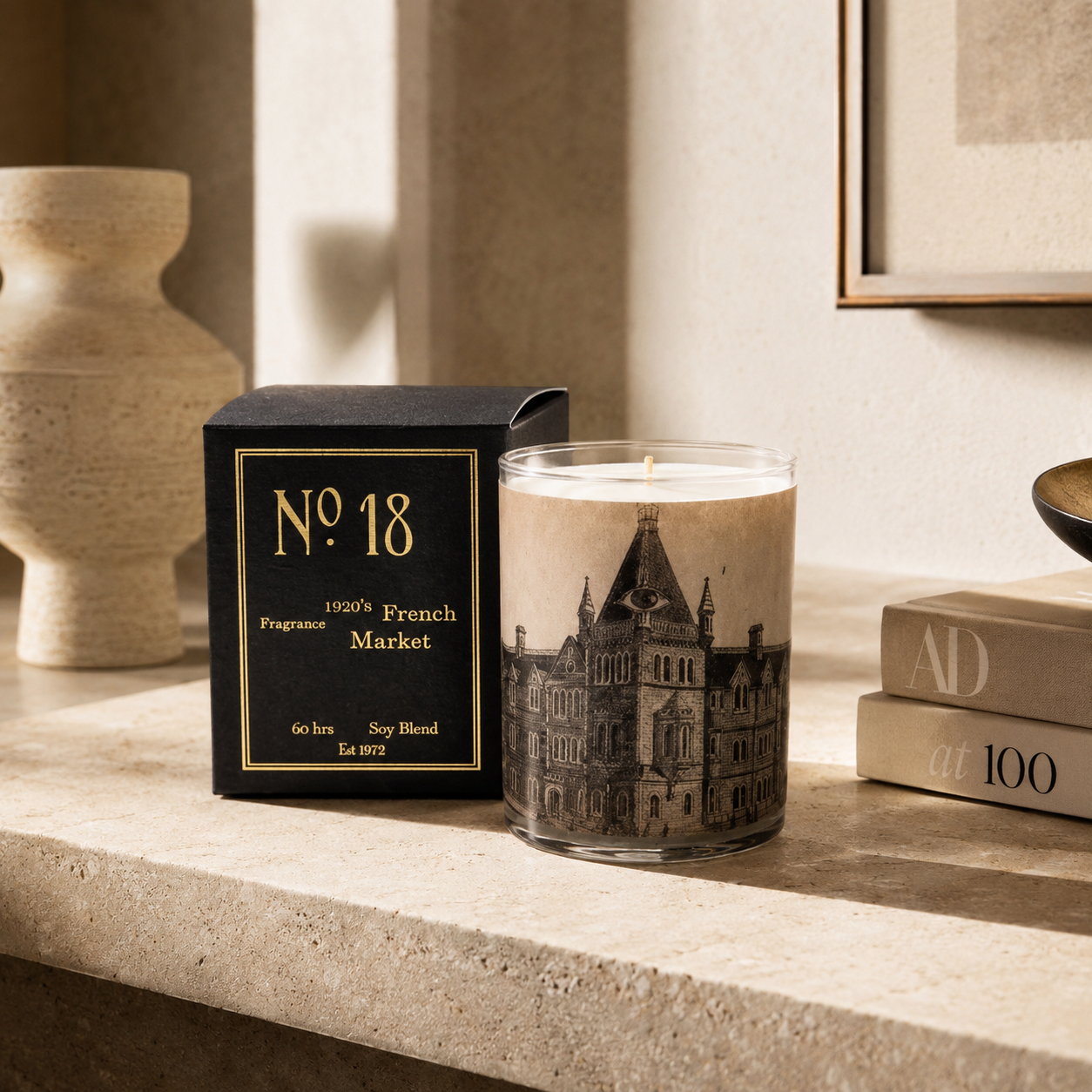 No.18 1920's French Market Wood Candle