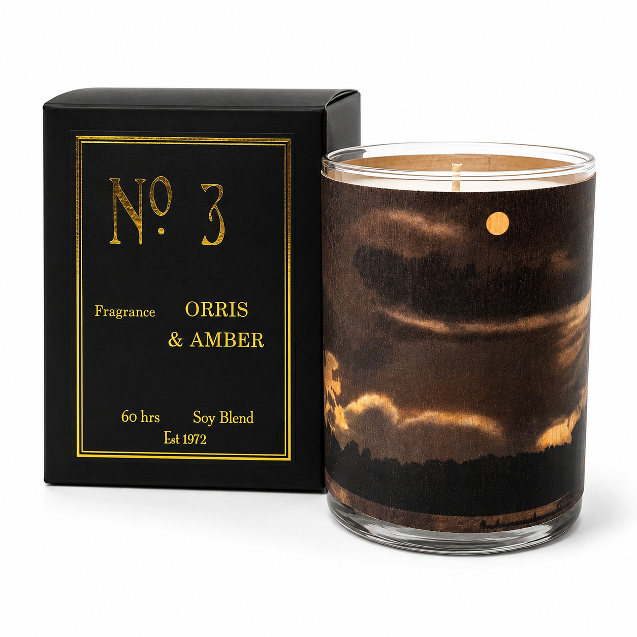 No. 3 Orris and Amber Wood Candle