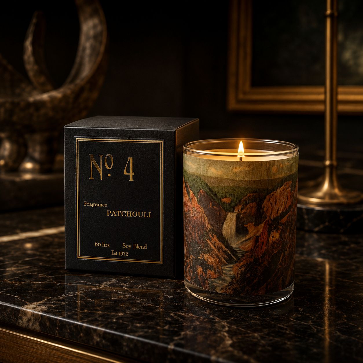 No. 4 Patchouli Wood Candle