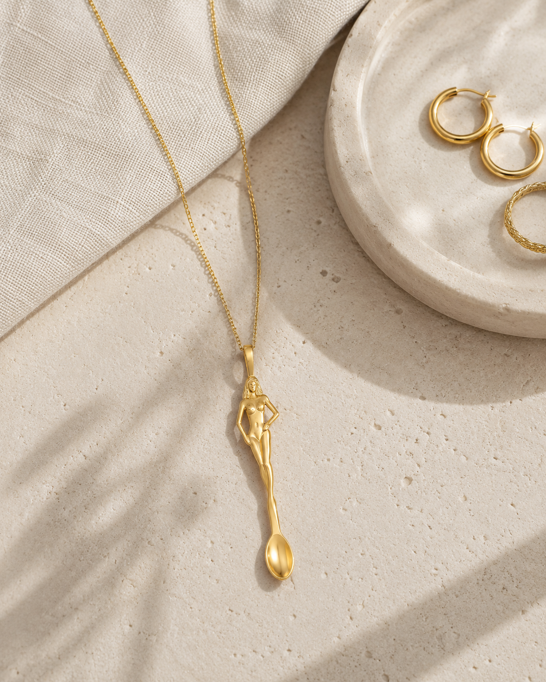 Siren Spoon Pendant Necklace