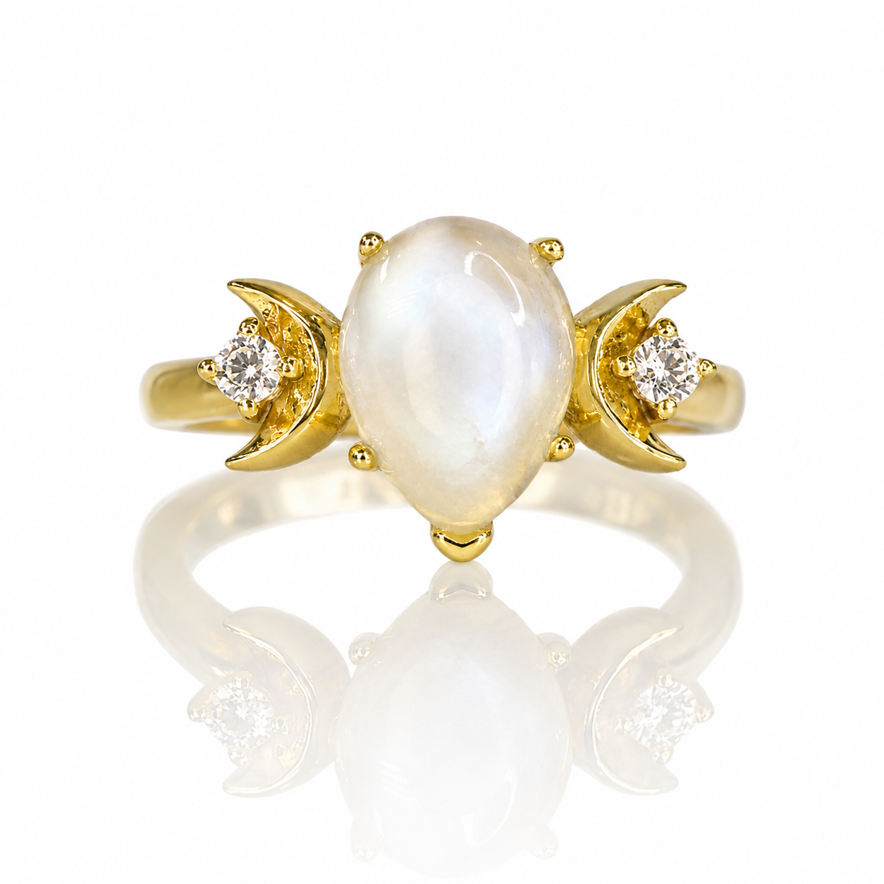 Lunar Reflections Moonstone Ring