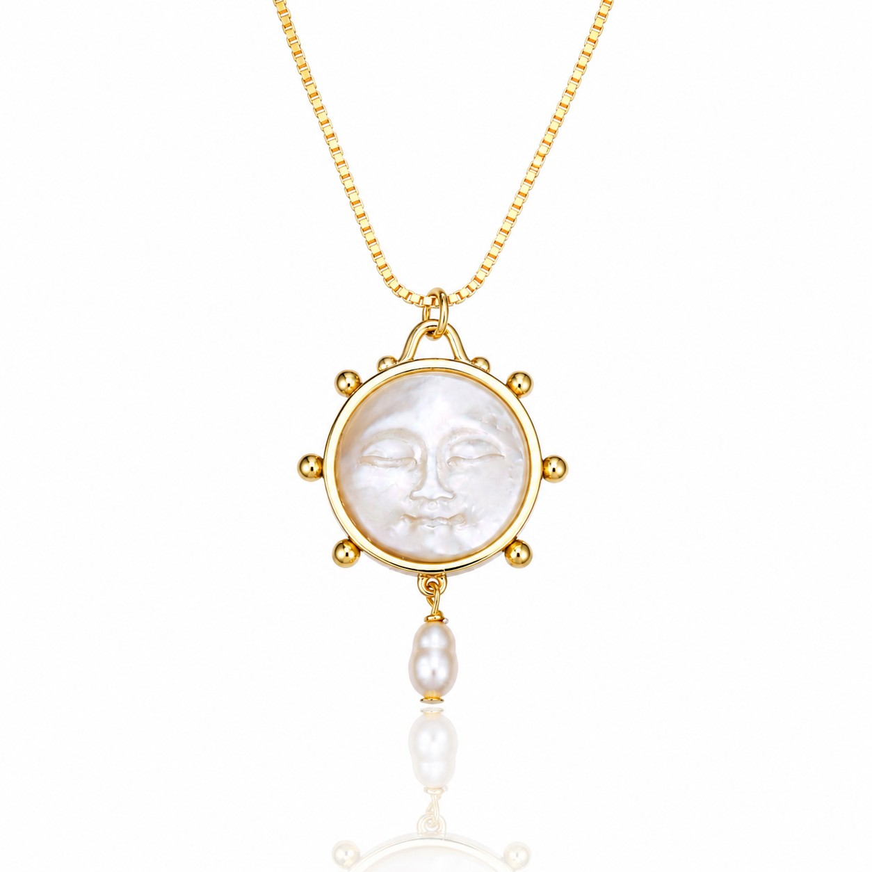 Lunar Illusions Pearl Pendant Necklace