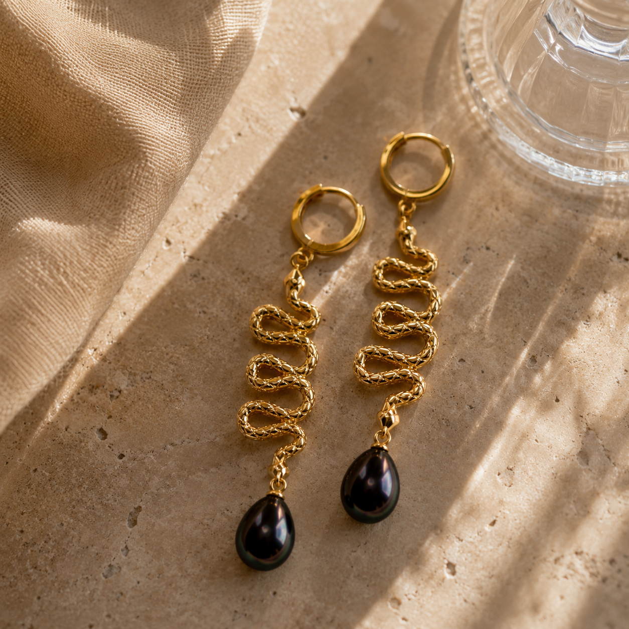Serpent Drop Earrings