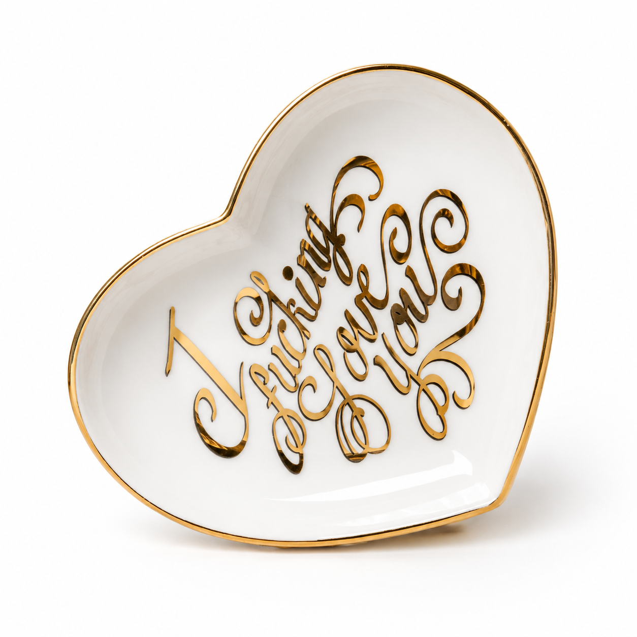 5" Ceramic Heart Dish - I Fucking Love You