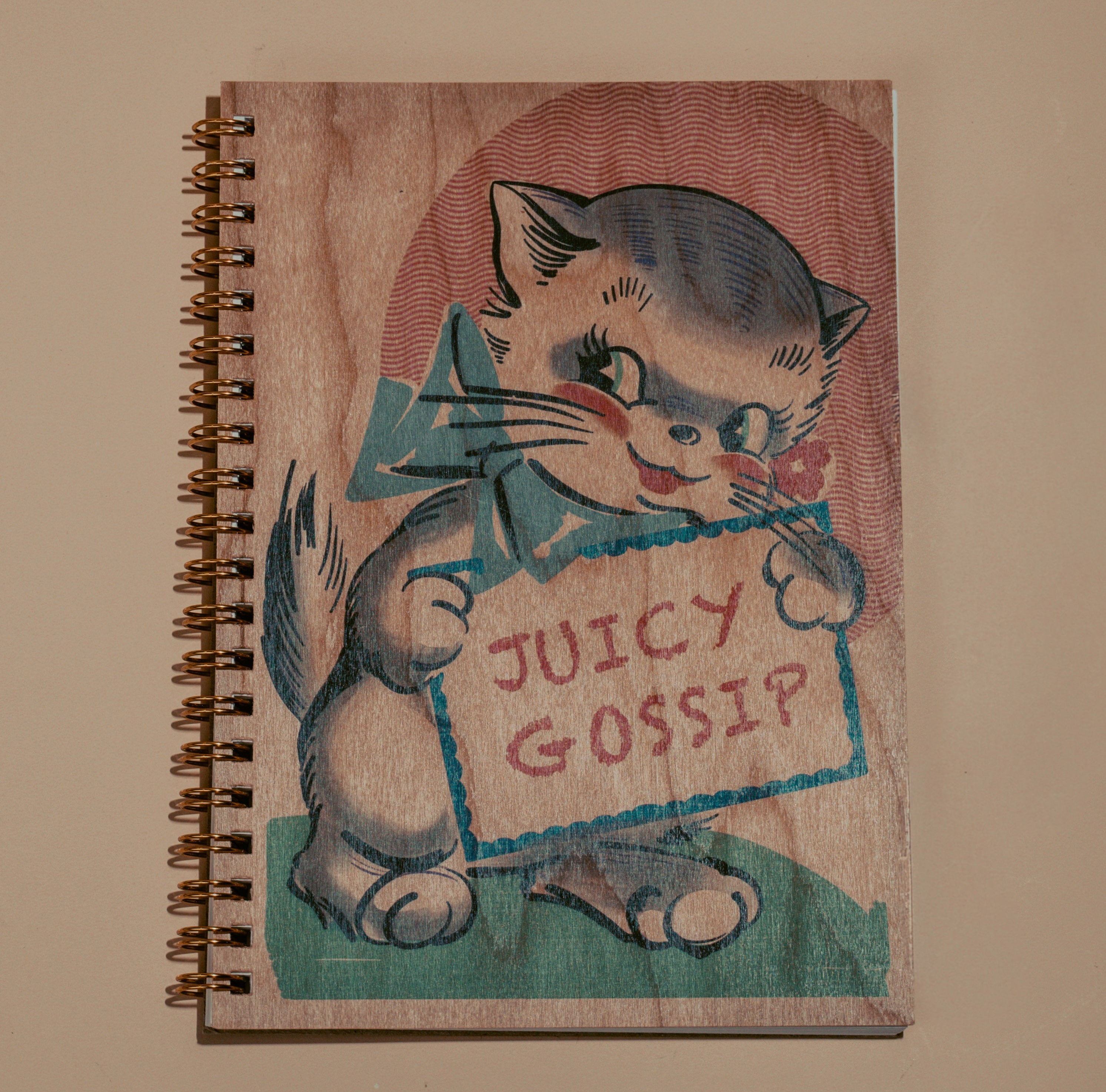 Wood Notebook - Juicy Gossip