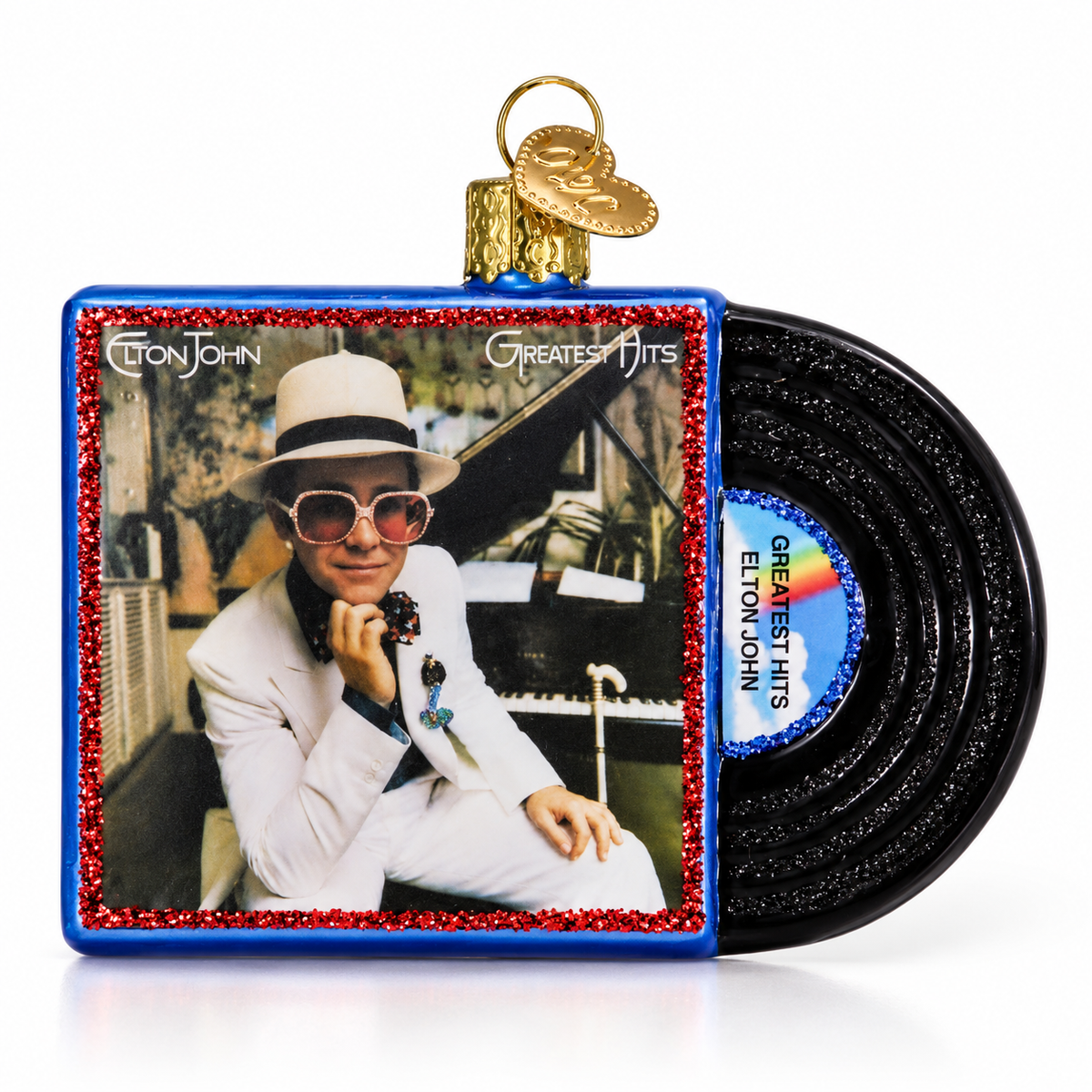 Elton John Greatest Hits Album Ornament