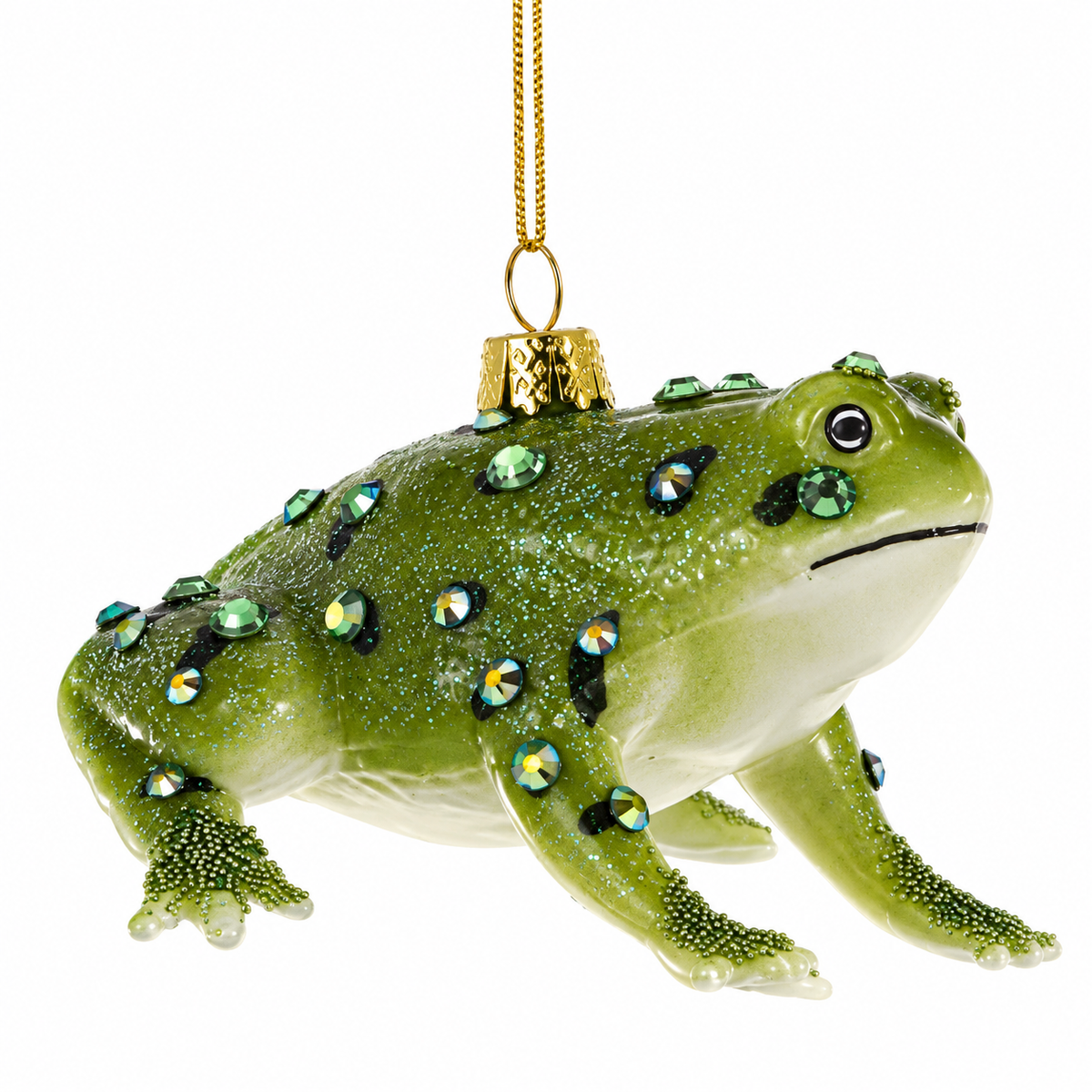 Meadowlands Frog Glass Ornament