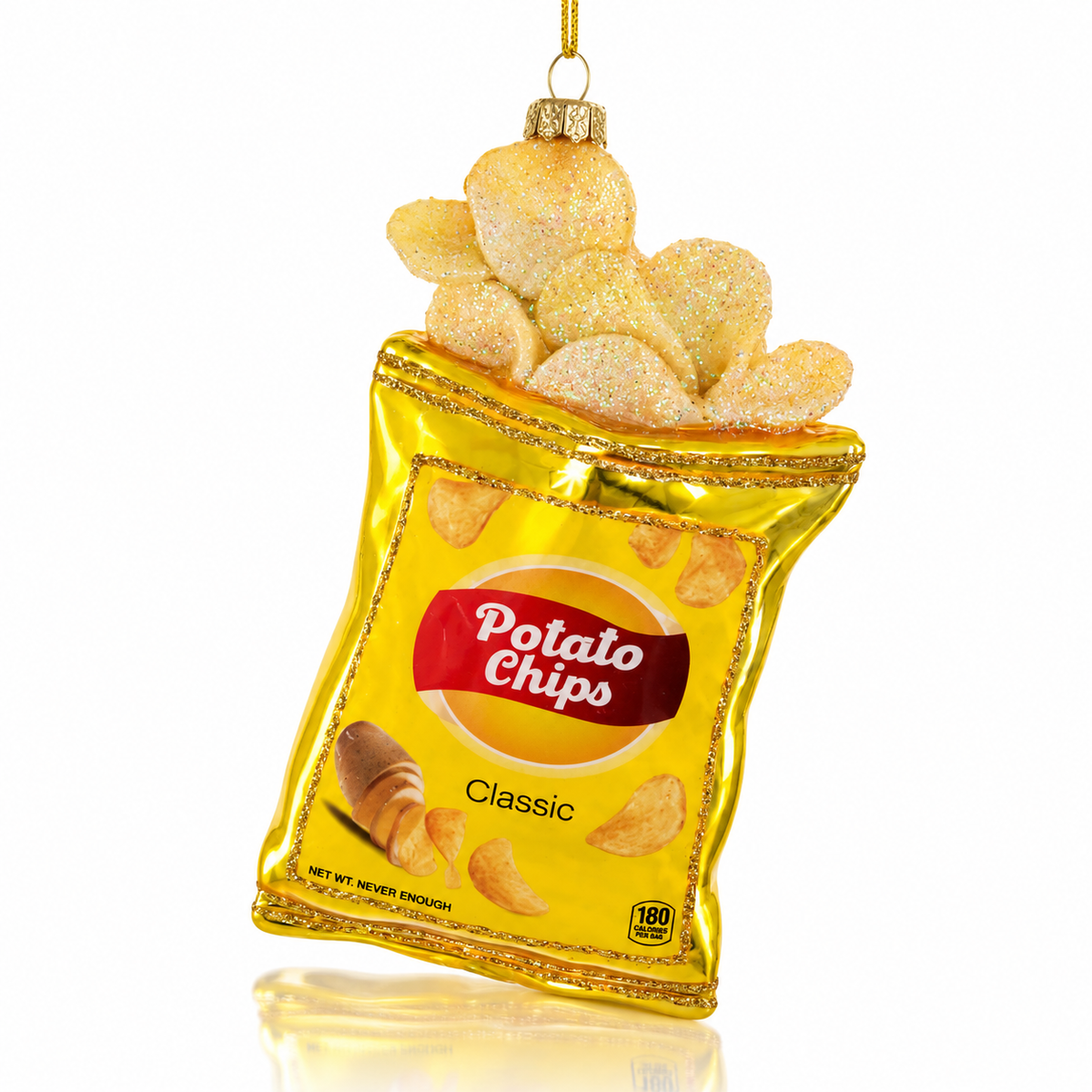 Potato Chip Glass Ornament