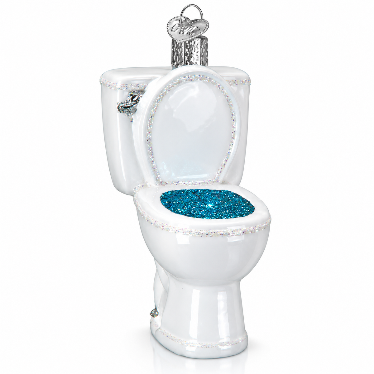 The Throne Toilet Glass Christmas Ornament