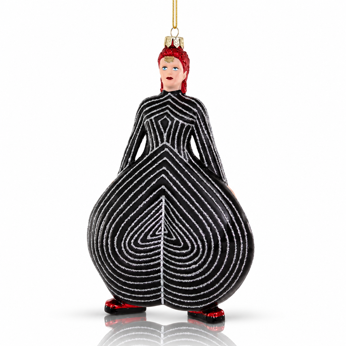 David Bowie Stardust Glass Ornament
