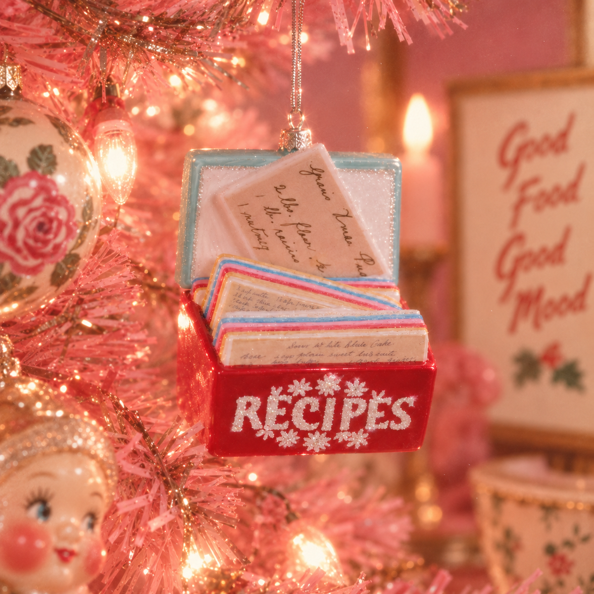 Favorite Recipe Glass Ornament