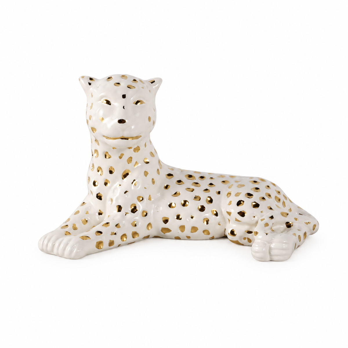 Ceramic Leopard Lying Down