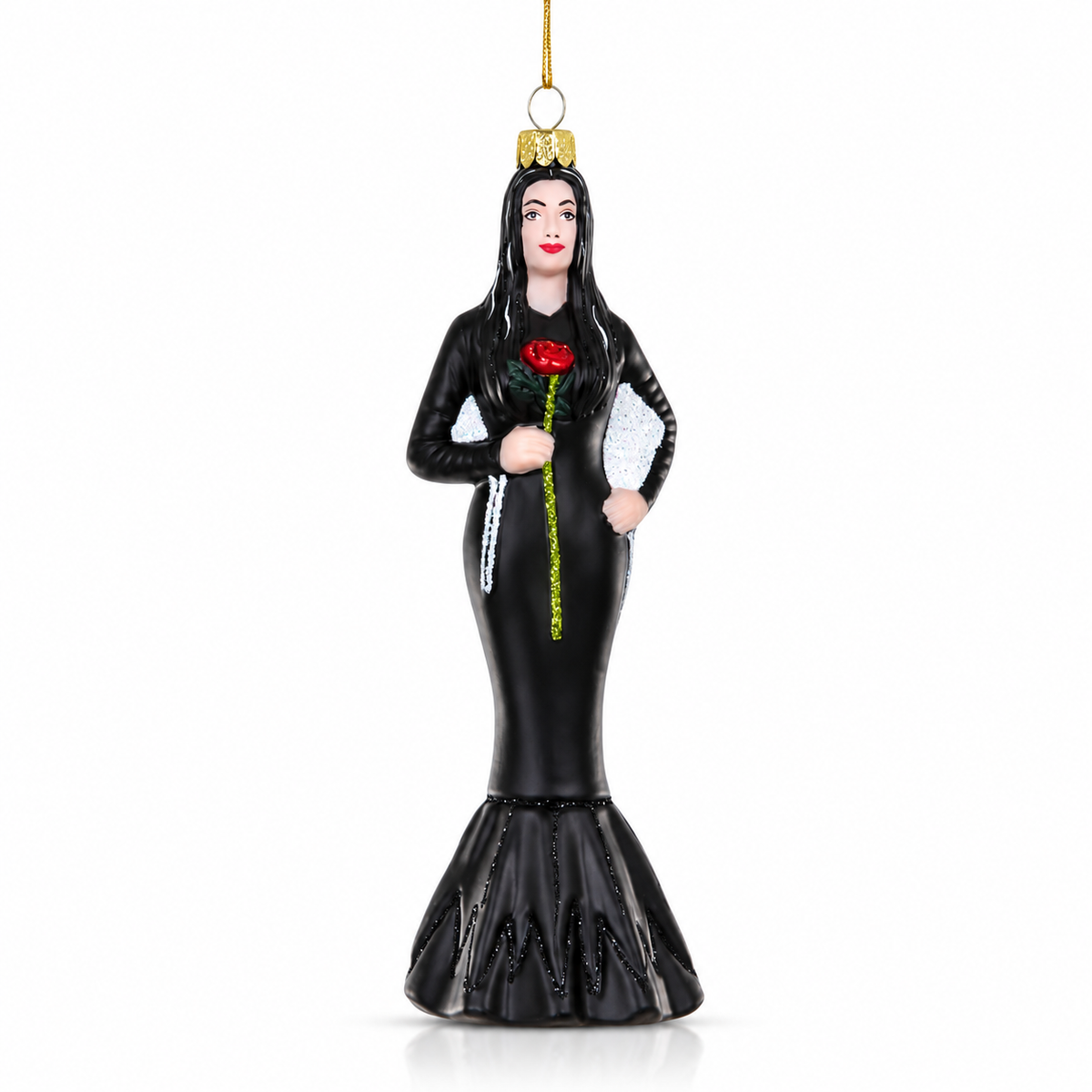 Morticia Addams Glass Ornament