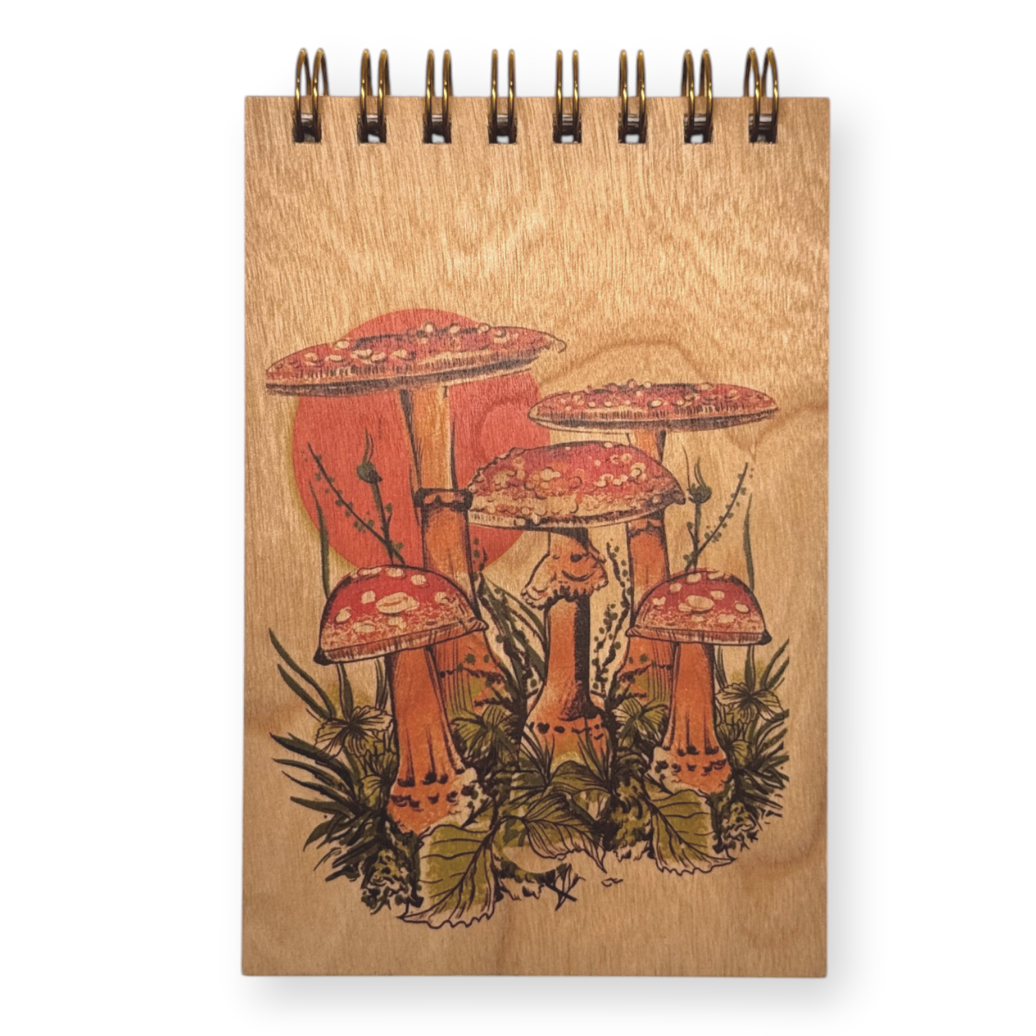 Wood Notepad Magical Friend Mushroom