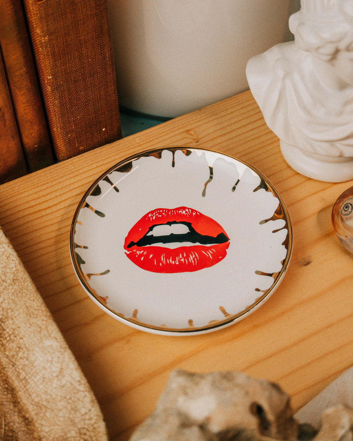 4" Round Trinket Dish - Seductive Scarlet