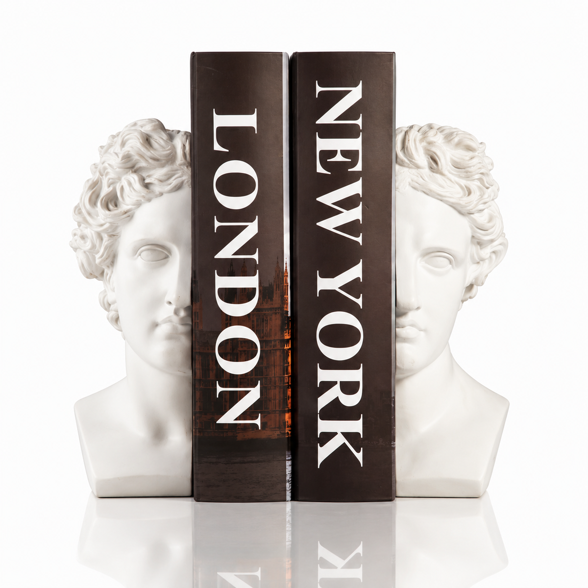 Classical Bust Greek Goddess Bookends Set of 2
