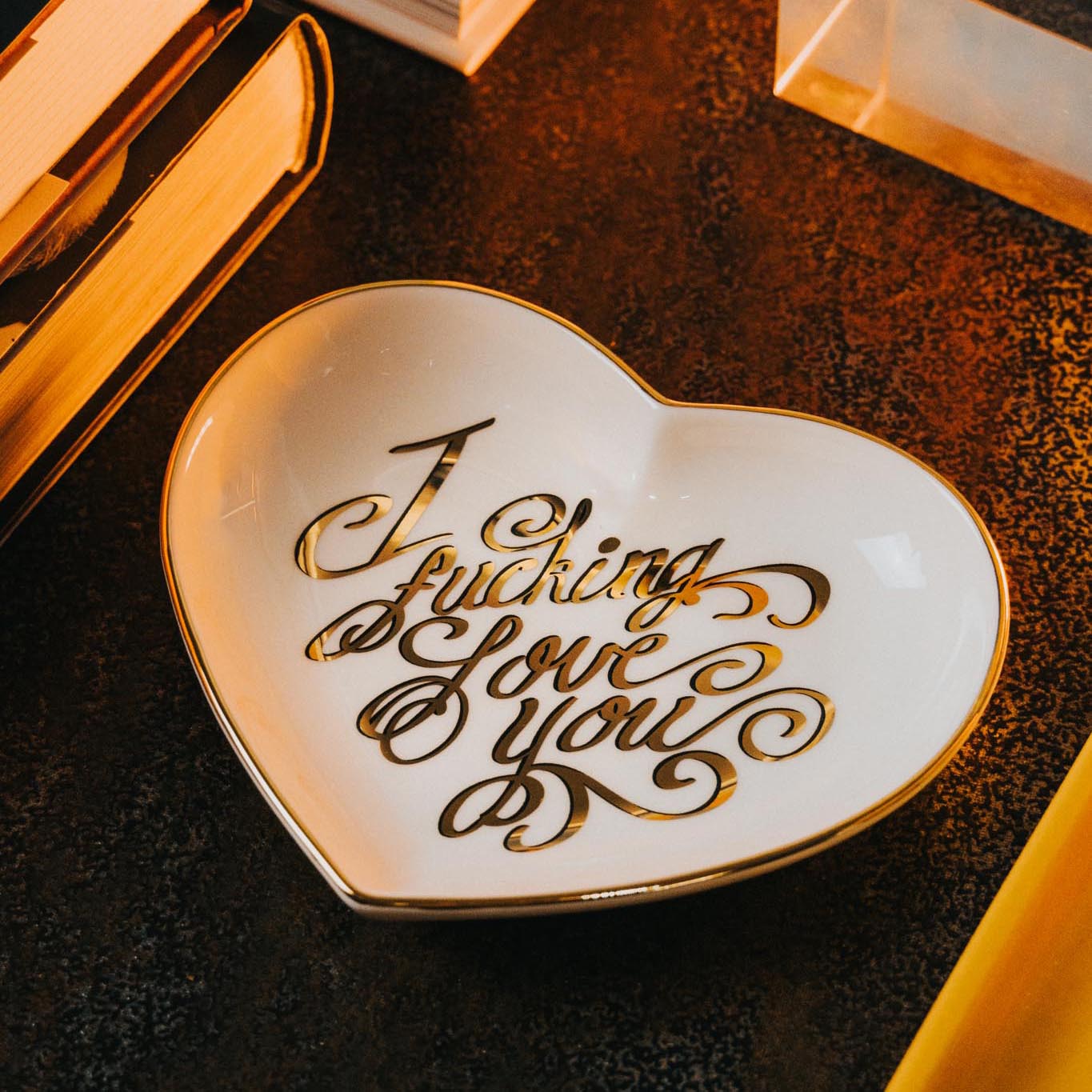 5" Ceramic Heart Dish - I Fucking Love You