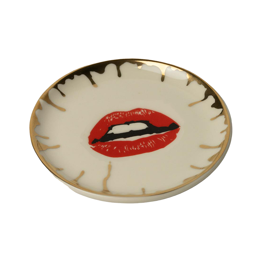 4" Round Trinket Dish - Seductive Scarlet