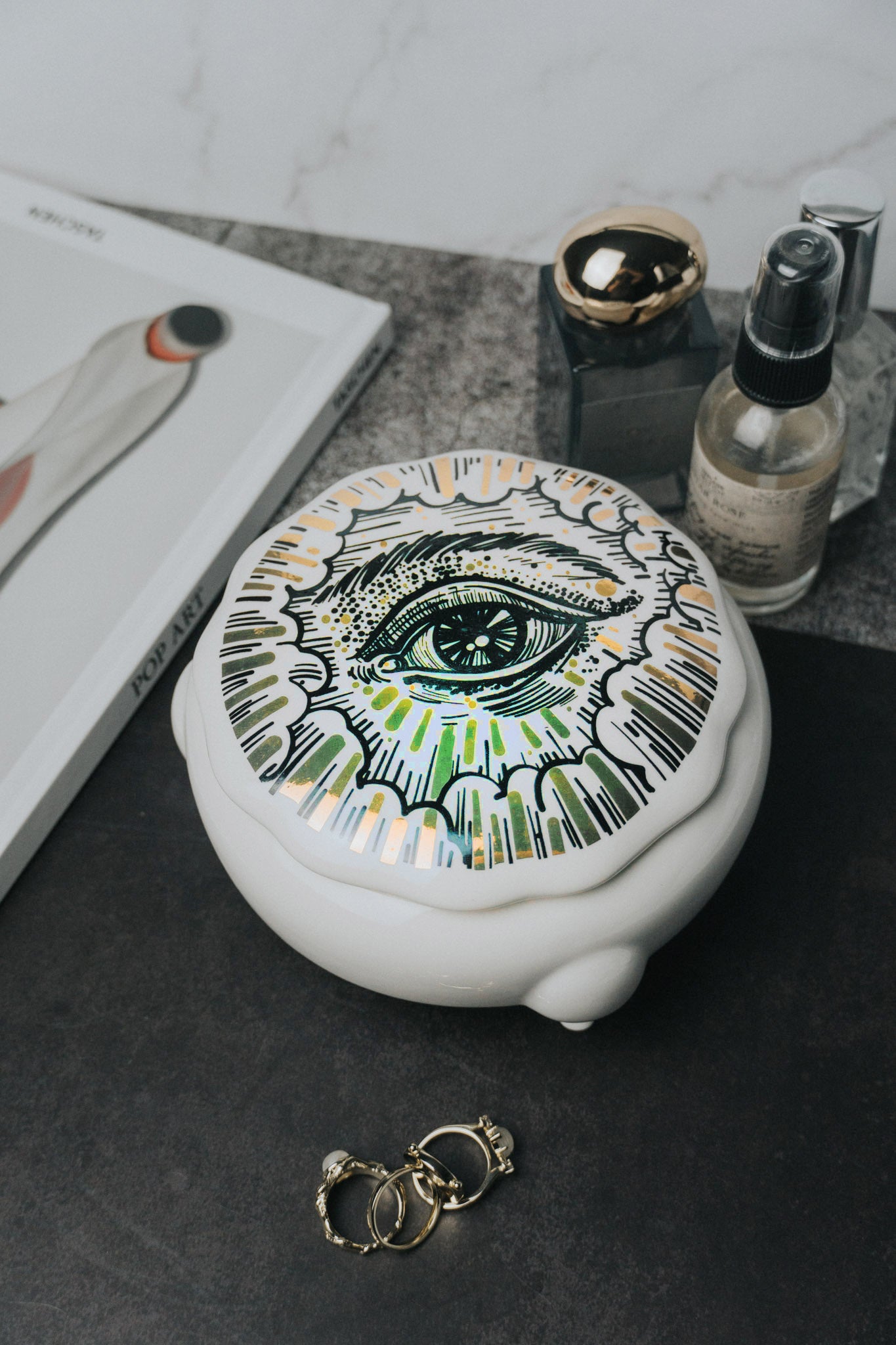Ceramic Trinket Box - Mystic Eye