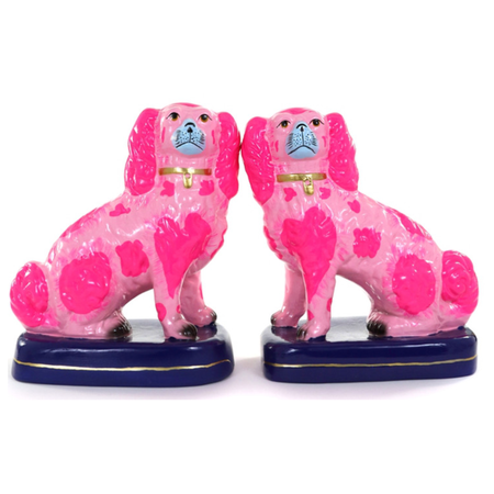 Staffordshire Dogs Neon Pink