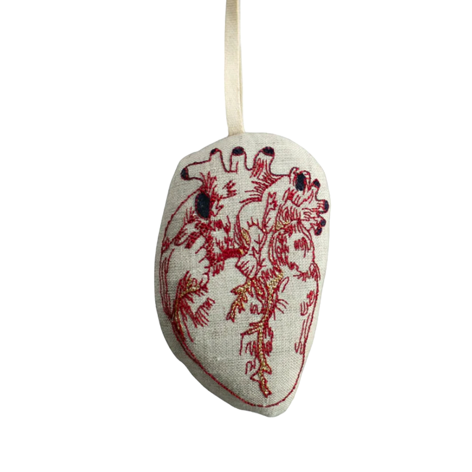 Heart in Hand Lavender Ornament