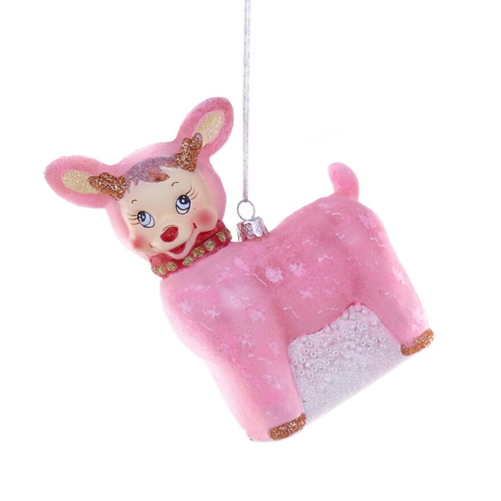 Pink Reindeer Ornament