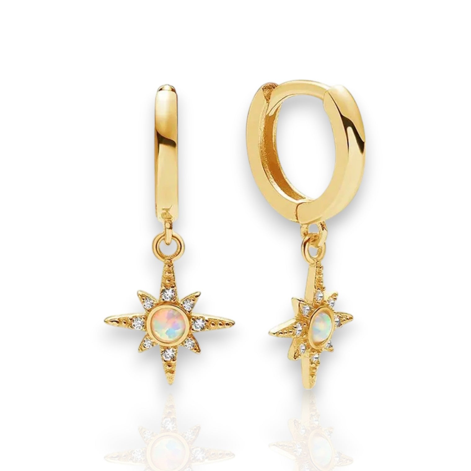 Luminara Opal Star Hoops
