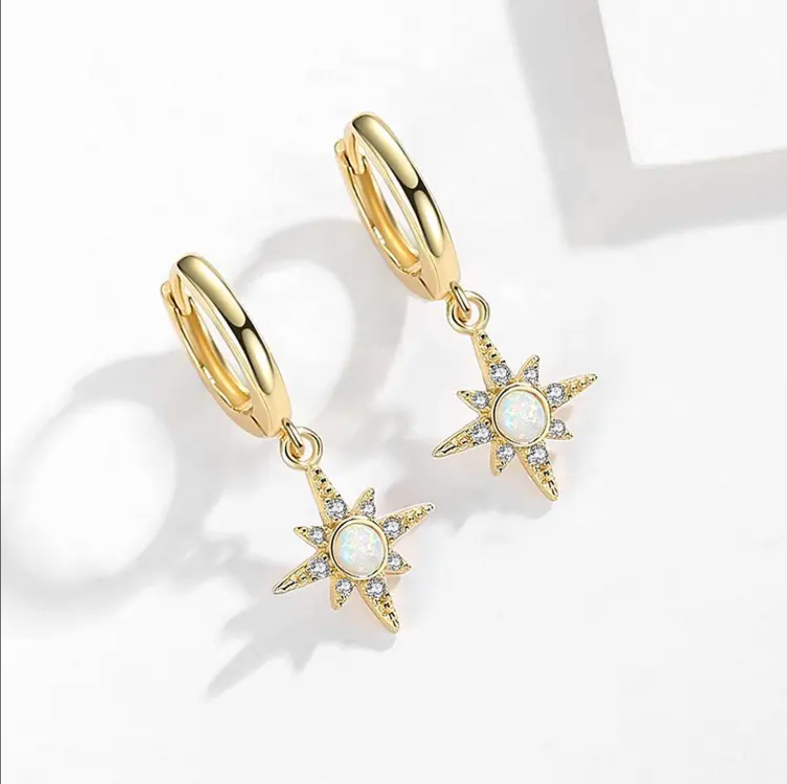 Luminara Opal Star Hoops