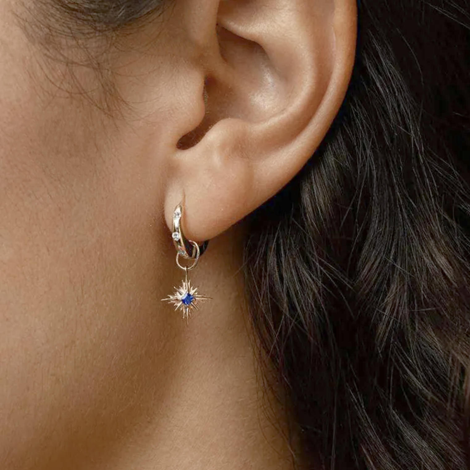 Celeste Sapphire Hoops