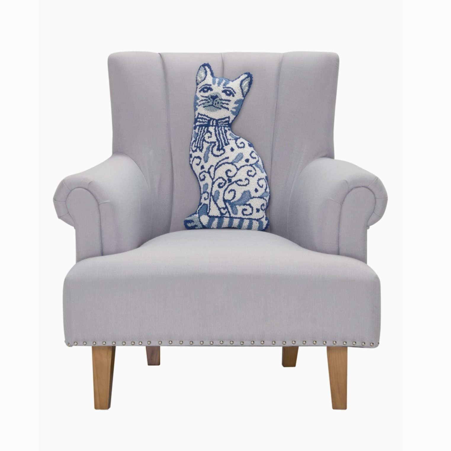 Chinoiserie Cat Hook Pillow