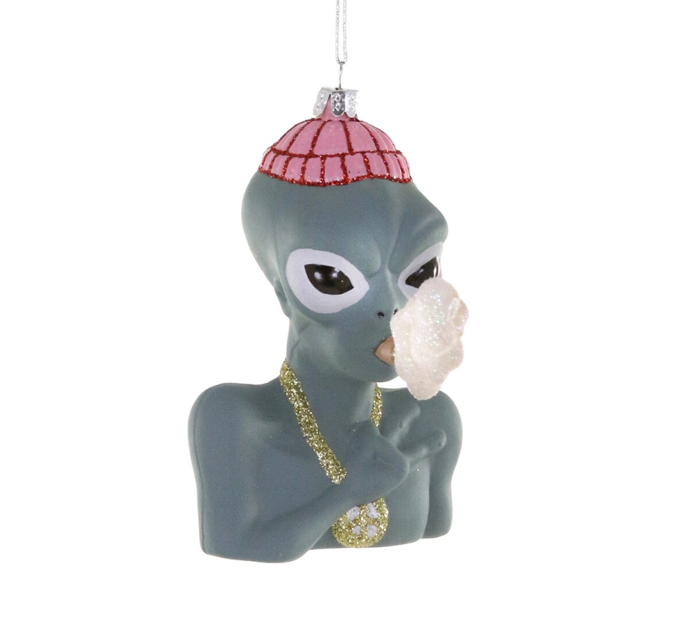 Peace Out Alien Ornament