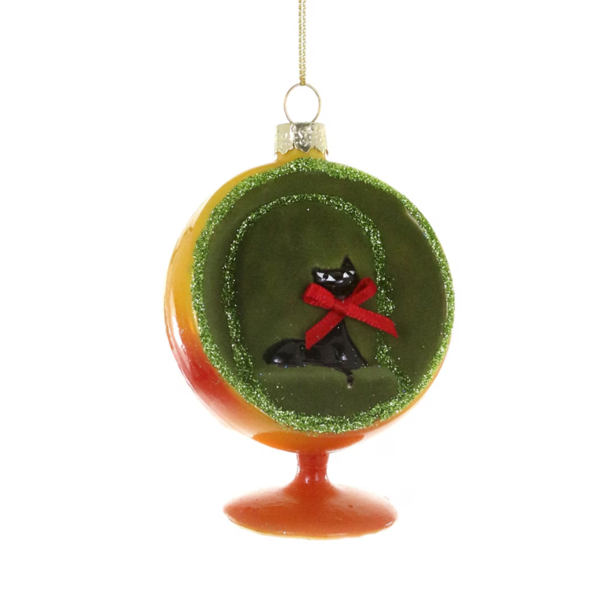 Mid Century Chair and Cat