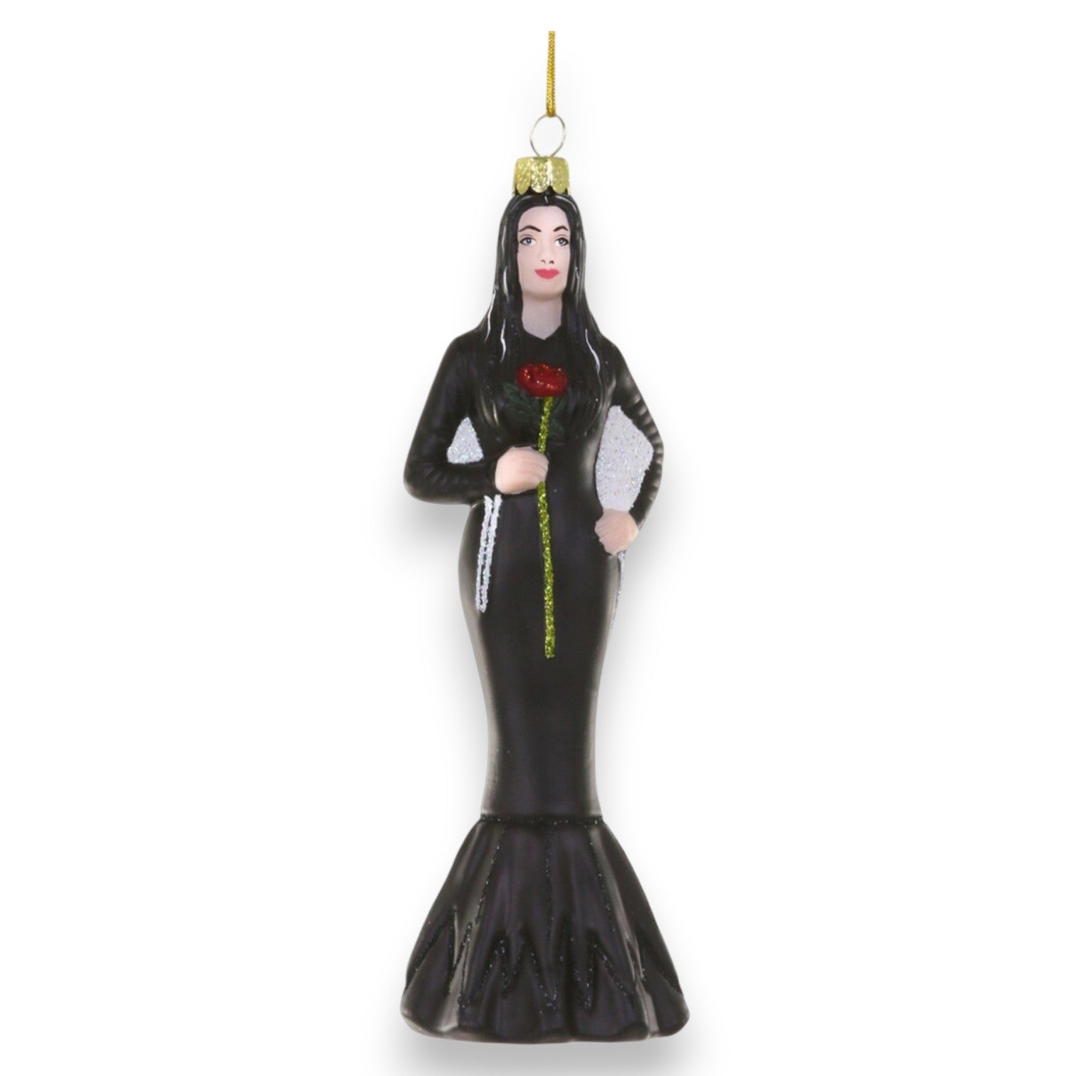 Morticia Addams Glass Ornament