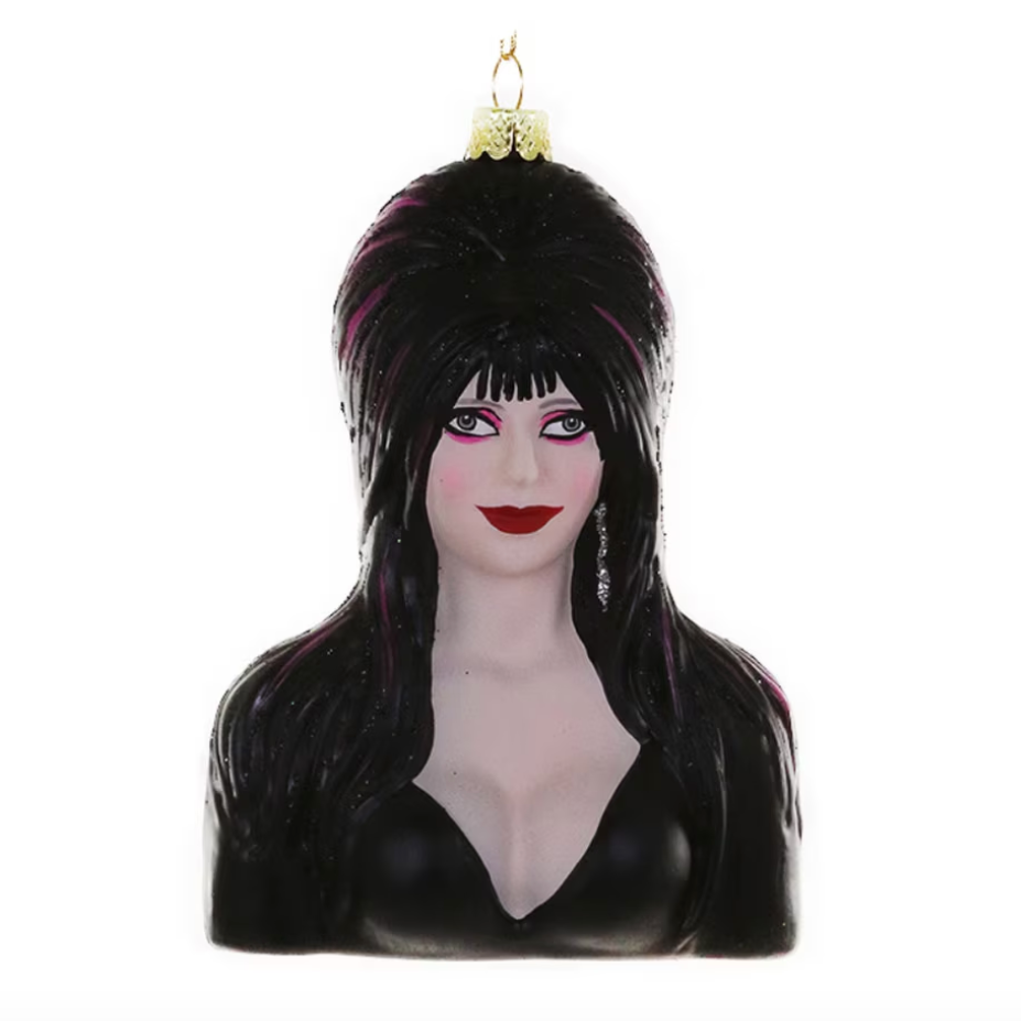 Elvira Mistress of the Dark Glass Ornament