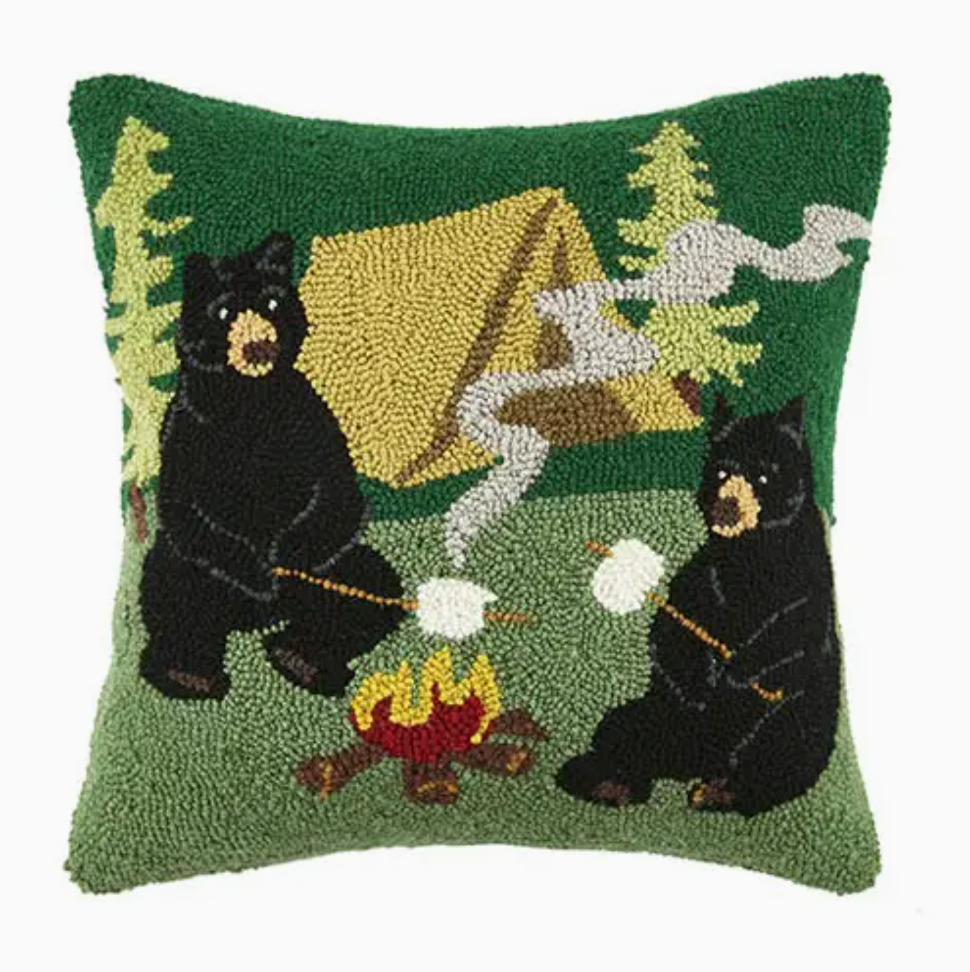 Campfire Bears Hook Pillow
