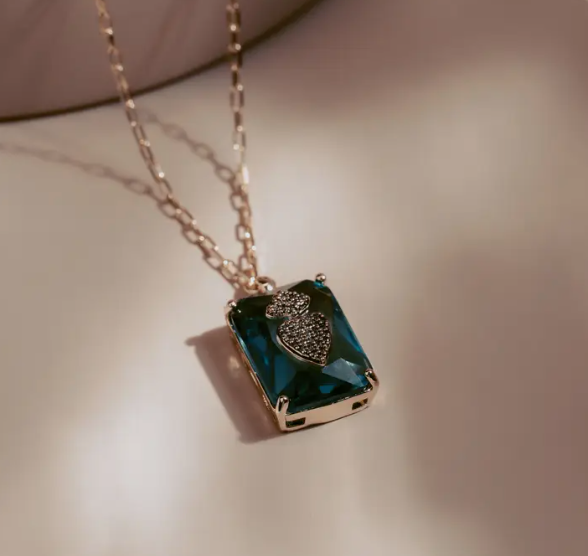 Sacred Heart Crystal Pendant