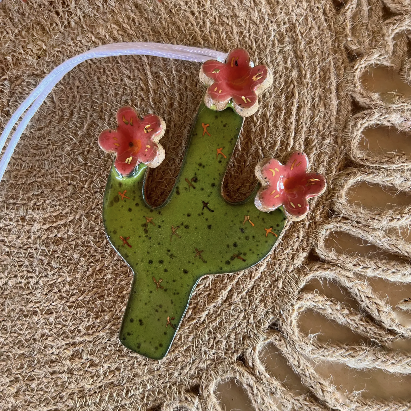 Saguaro Blossom Ceramic Ornaments