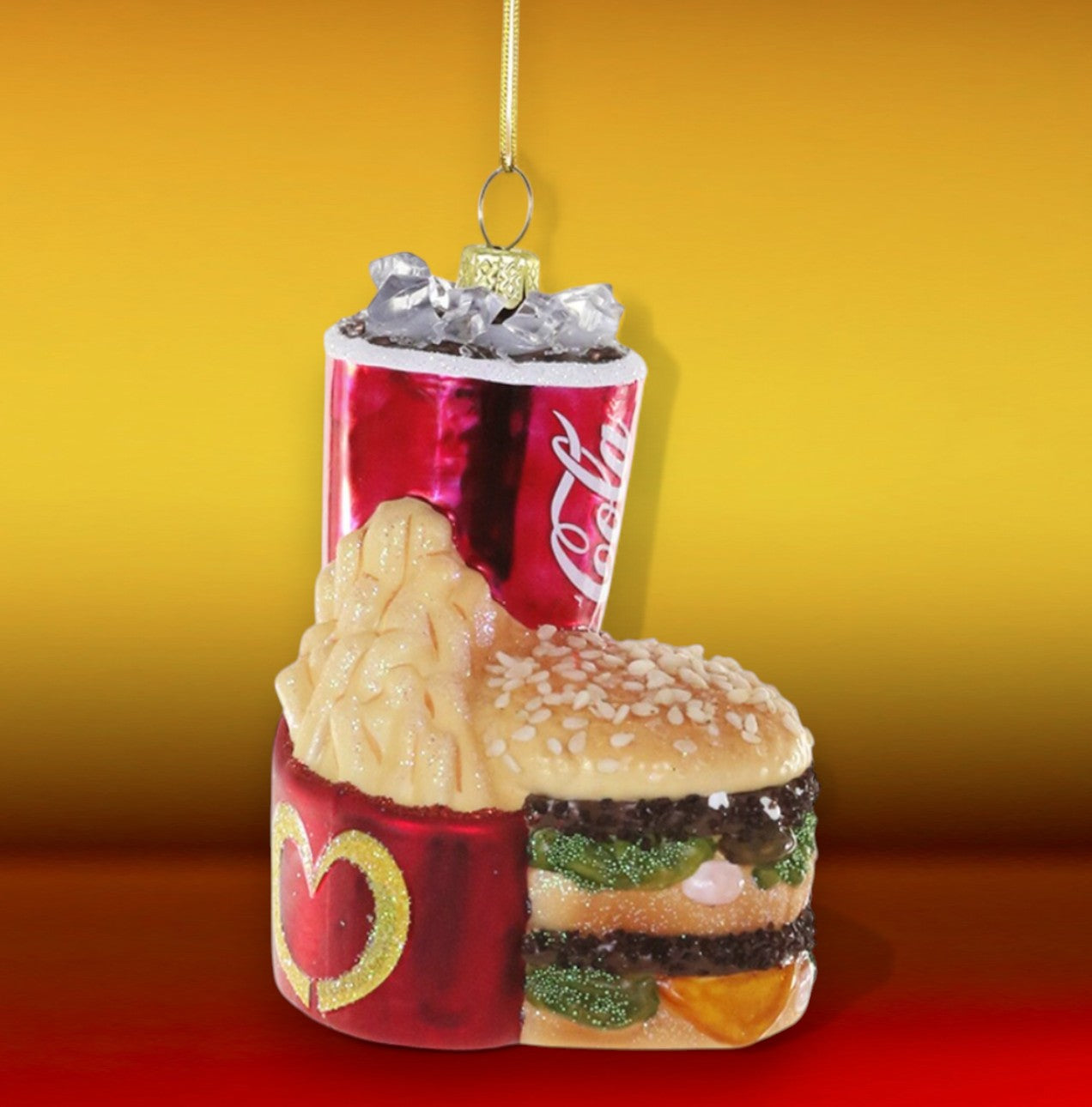Fast Food Glass Ornament