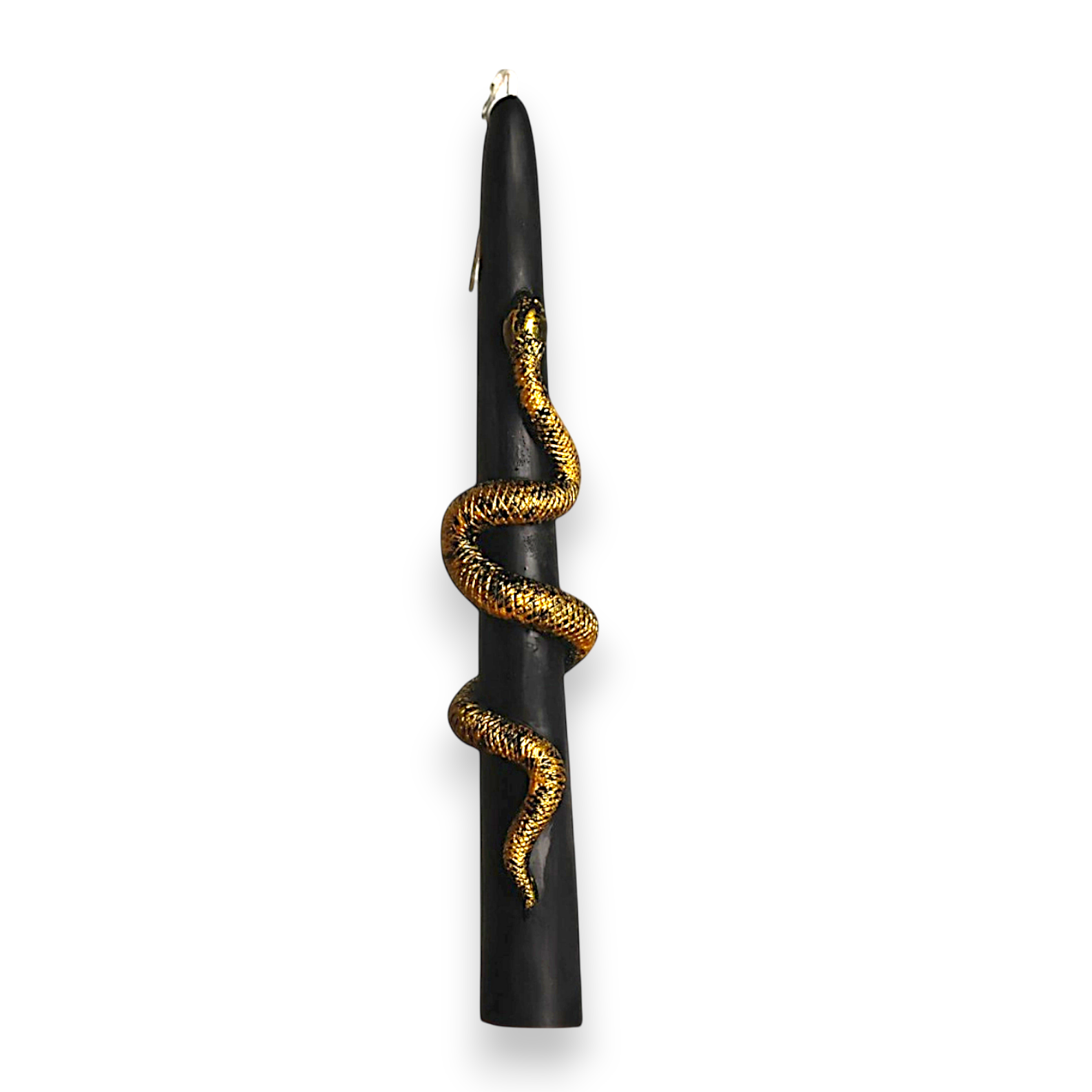 Taper Candle with Gold Snake