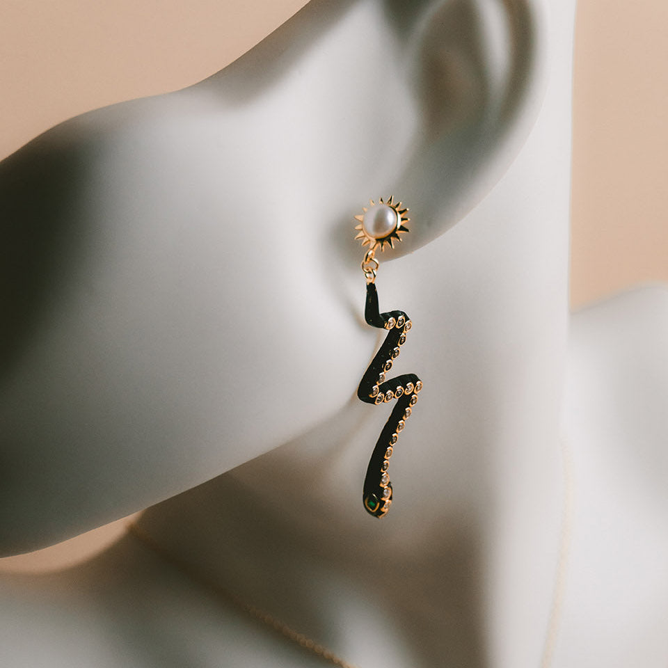 Solar Serpent Earrings