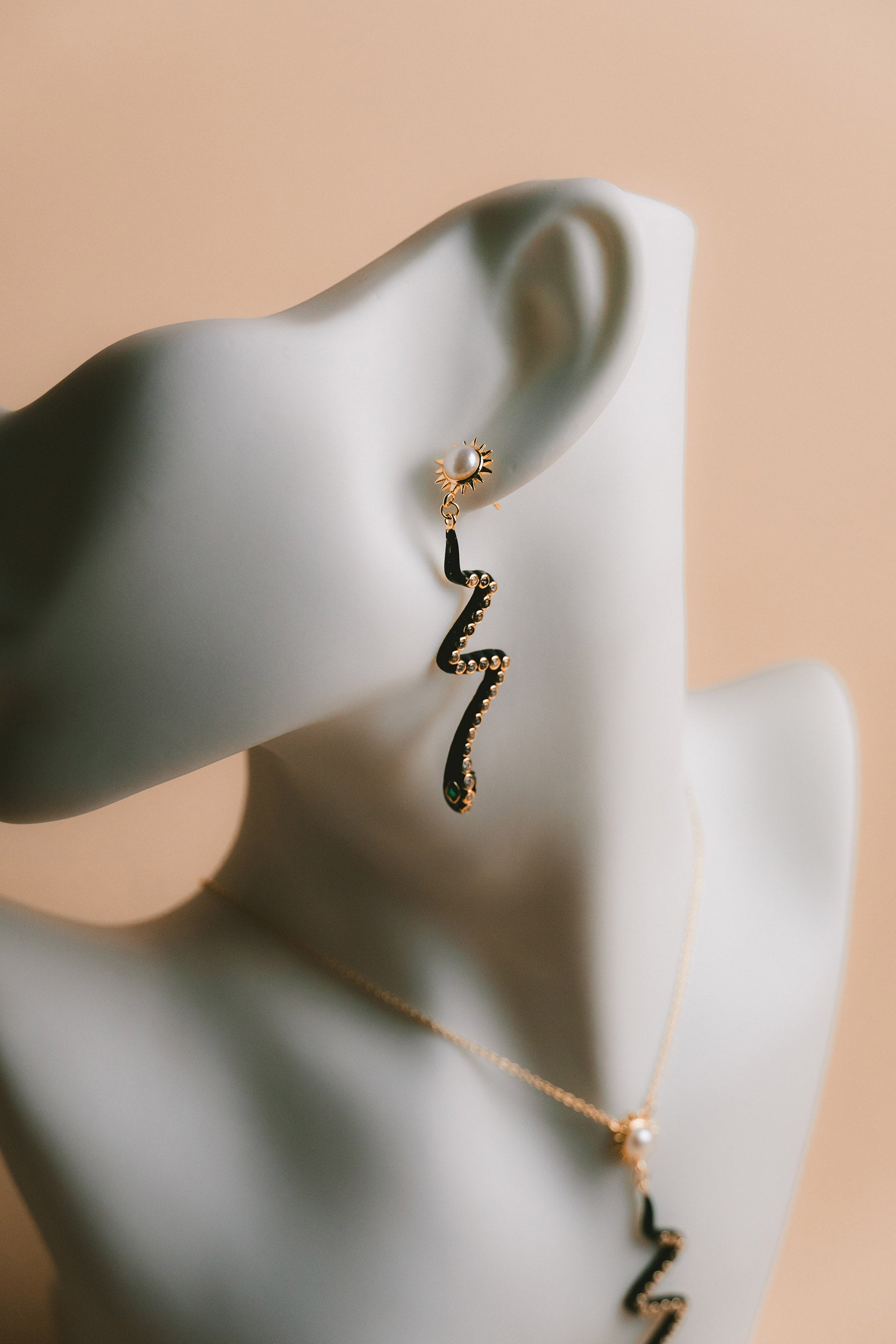 Solar Serpent Earrings