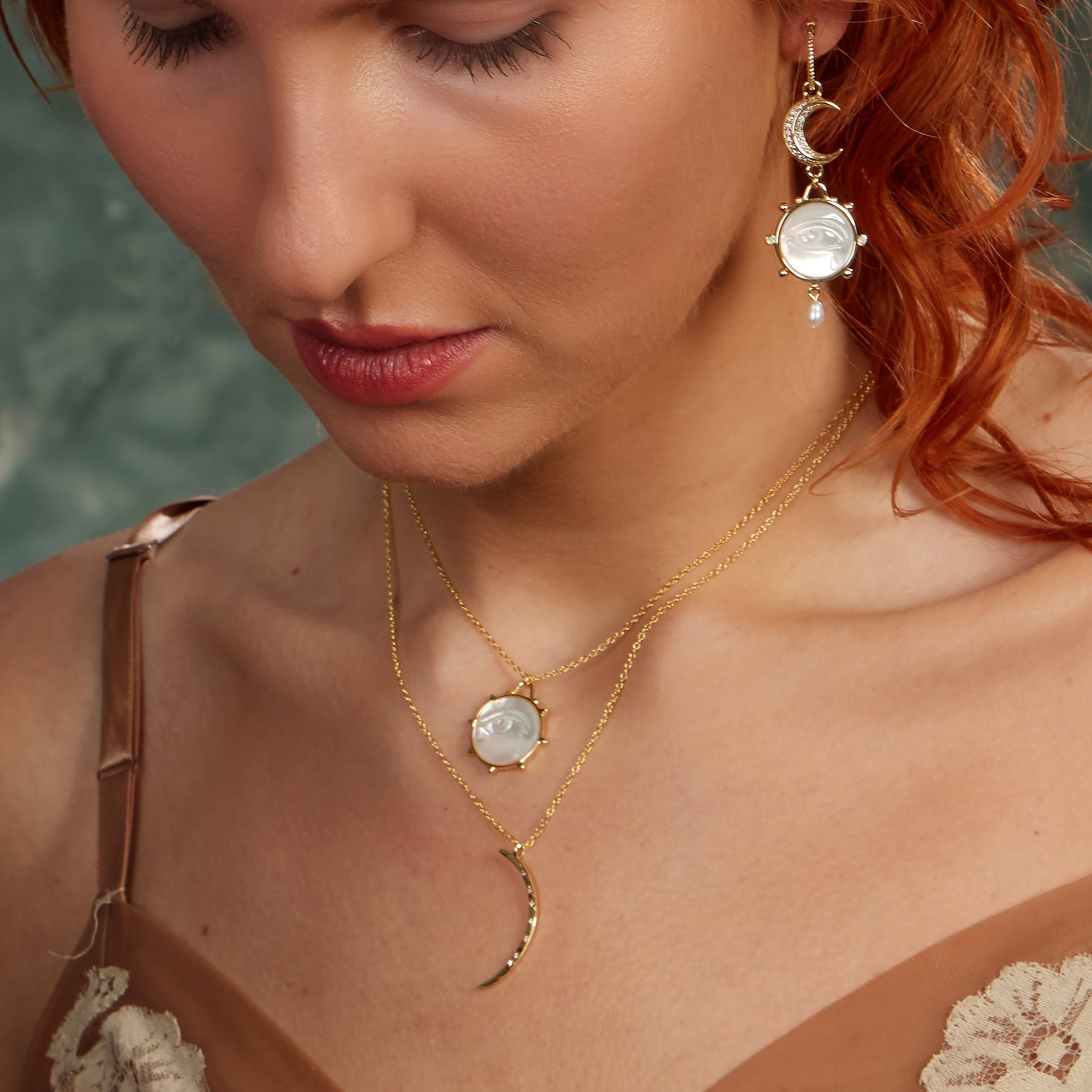 Crescent Moon Pendant Necklace
