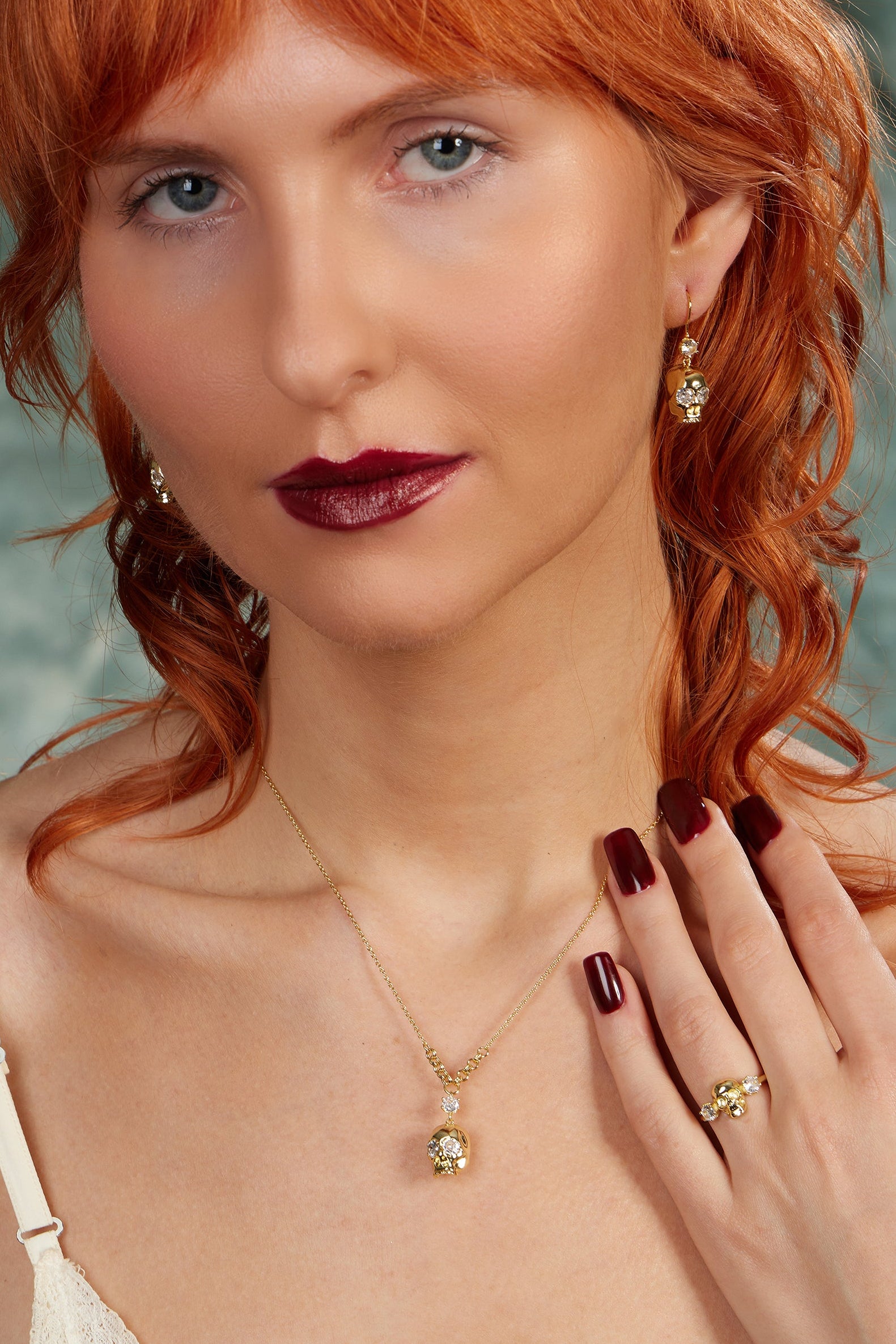 Vanitas Skull Gold Ring