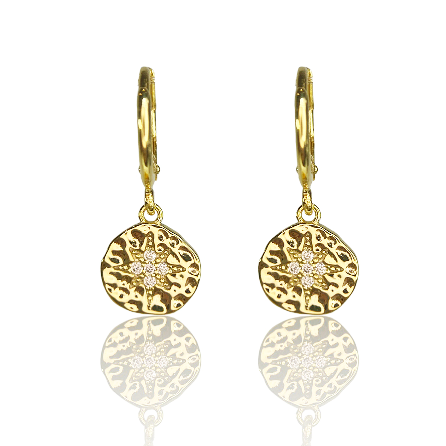 Stellar Spark Huggie earrings