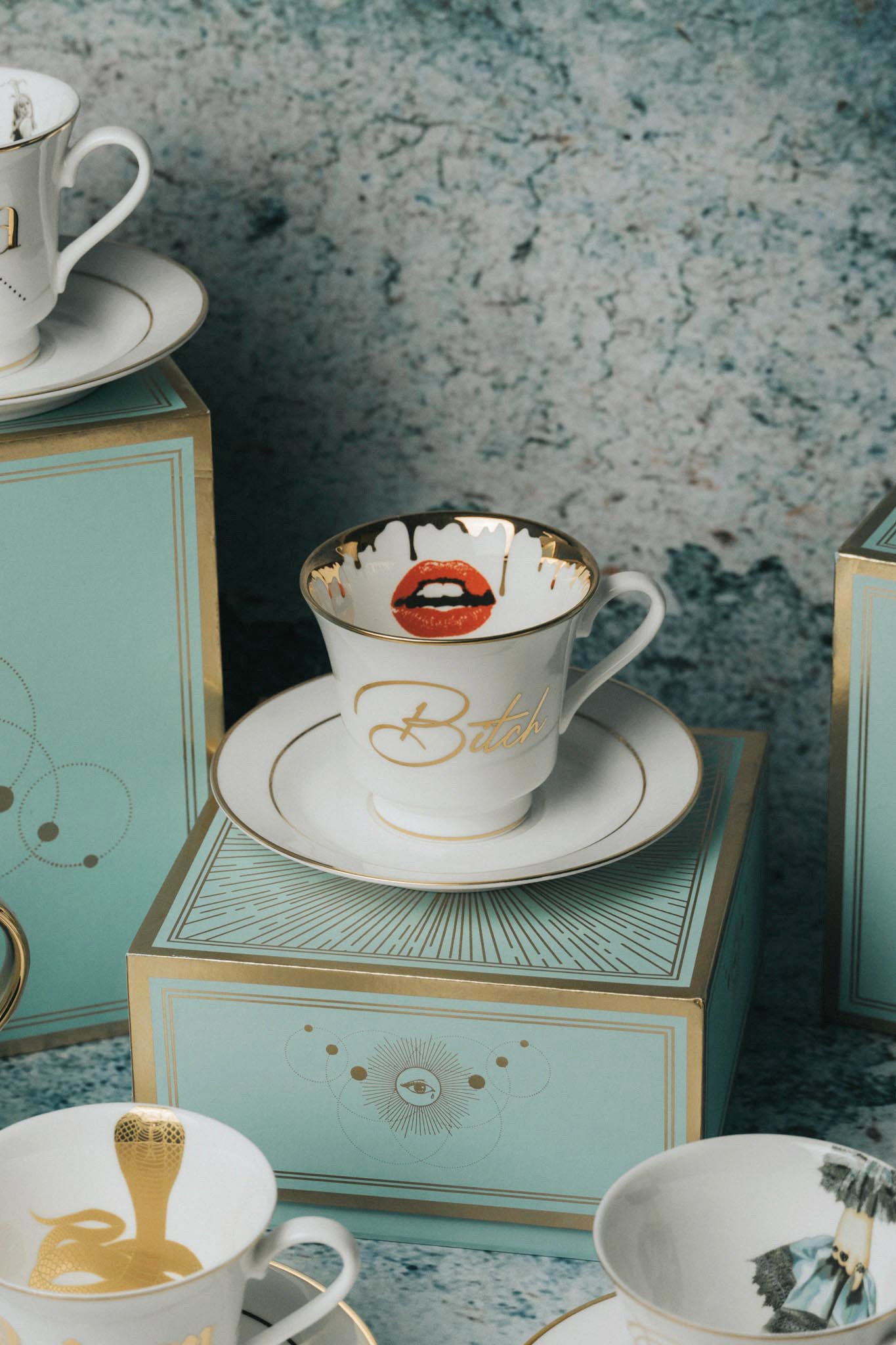 Tea Cup and Saucer - Bitch