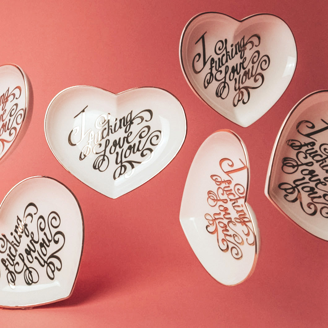 5" Ceramic Heart Dish - I Fucking Love You