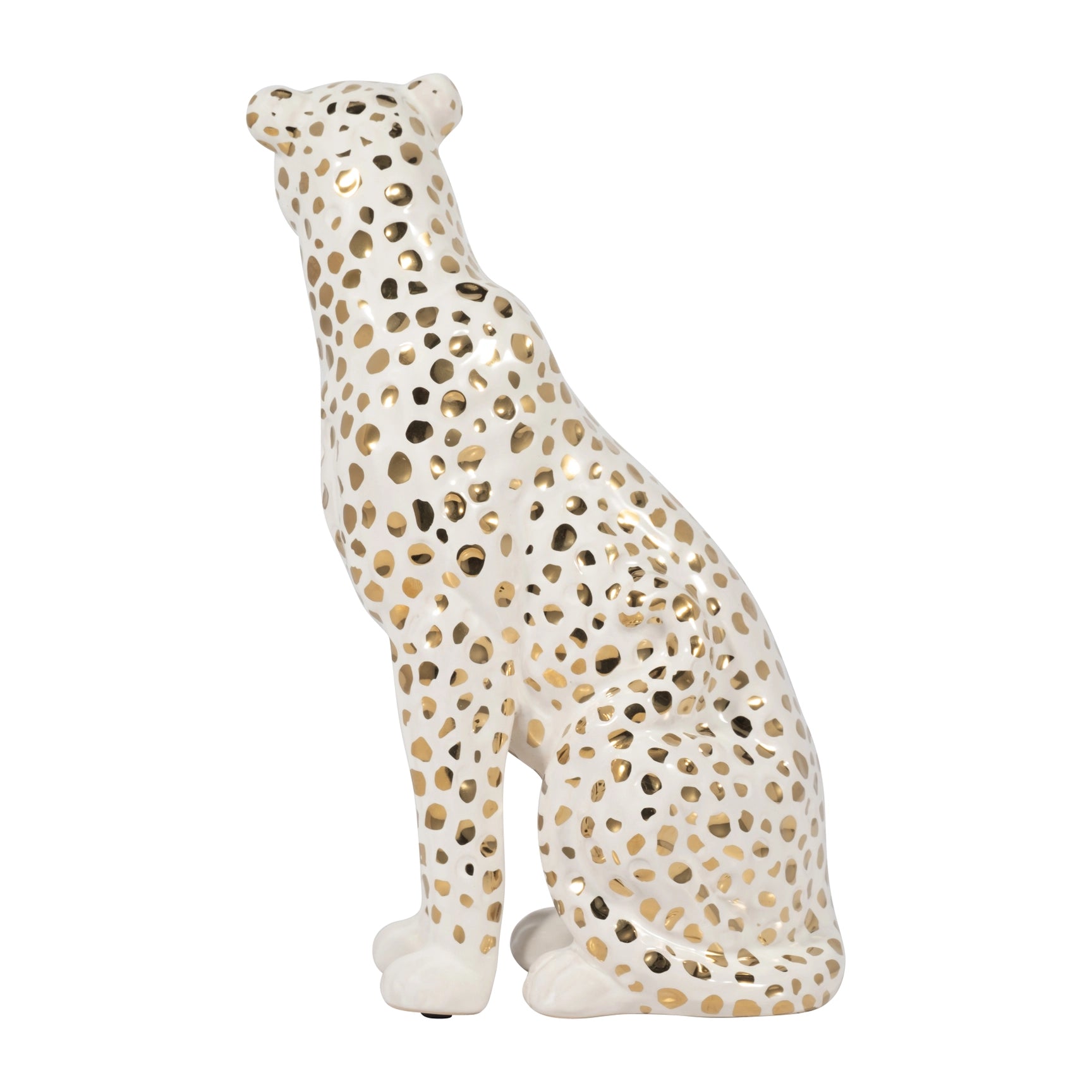 Ceramic Sitting Leopard