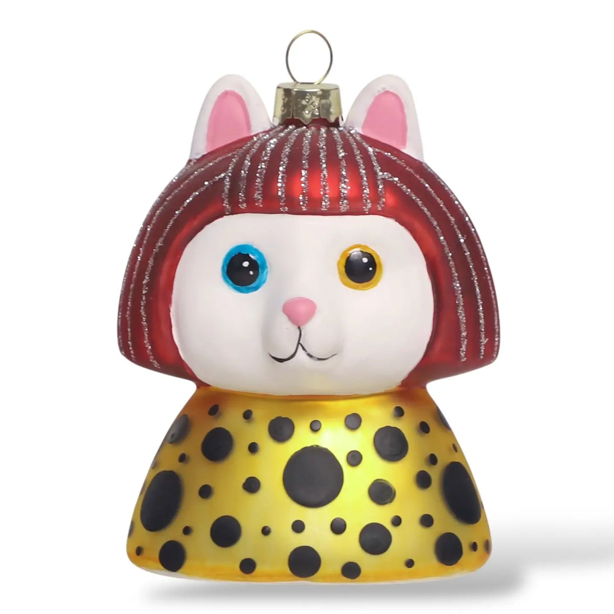 Yayoi Kusameow White Cat Ornament