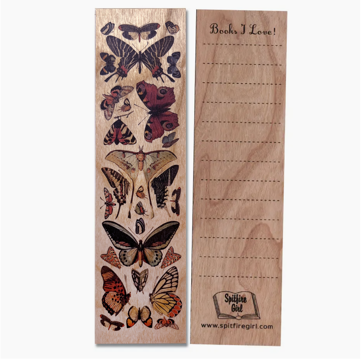 Wood Bookmark - Papillon